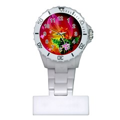 Awesome F?owers With Glowing Lines Nurses Watches by FantasyWorld7