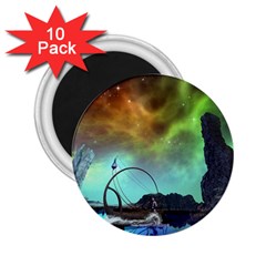 Fantasy Landscape With Lamp Boat And Awesome Sky 2 25  Magnets (10 Pack)  by FantasyWorld7