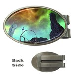 Fantasy Landscape With Lamp Boat And Awesome Sky Money Clips (Oval)  Front