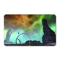 Fantasy Landscape With Lamp Boat And Awesome Sky Magnet (rectangular) by FantasyWorld7