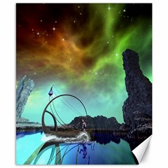 Fantasy Landscape With Lamp Boat And Awesome Sky Canvas 8  X 10  by FantasyWorld7