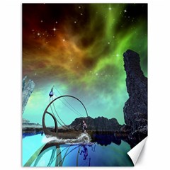 Fantasy Landscape With Lamp Boat And Awesome Sky Canvas 18  X 24   by FantasyWorld7