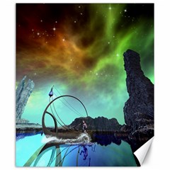 Fantasy Landscape With Lamp Boat And Awesome Sky Canvas 20  X 24   by FantasyWorld7