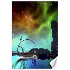 Fantasy Landscape With Lamp Boat And Awesome Sky Canvas 20  X 30   by FantasyWorld7