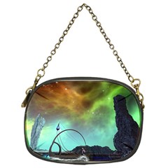 Fantasy Landscape With Lamp Boat And Awesome Sky Chain Purses (one Side)  by FantasyWorld7