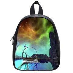 Fantasy Landscape With Lamp Boat And Awesome Sky School Bags (small)  by FantasyWorld7