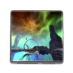 Fantasy Landscape With Lamp Boat And Awesome Sky Memory Card Reader (square) by FantasyWorld7