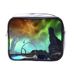 Fantasy Landscape With Lamp Boat And Awesome Sky Mini Toiletries Bags by FantasyWorld7