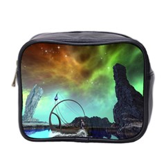 Fantasy Landscape With Lamp Boat And Awesome Sky Mini Toiletries Bag 2-side by FantasyWorld7