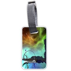 Fantasy Landscape With Lamp Boat And Awesome Sky Luggage Tags (one Side)  by FantasyWorld7