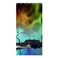 Fantasy Landscape With Lamp Boat And Awesome Sky Shower Curtain 36  X 72  (stall)  by FantasyWorld7