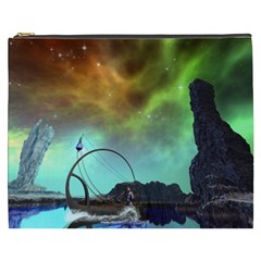 Fantasy Landscape With Lamp Boat And Awesome Sky Cosmetic Bag (xxxl)  by FantasyWorld7