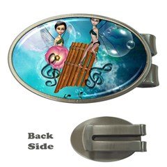 Music, Pan Flute With Fairy Money Clips (oval)  by FantasyWorld7