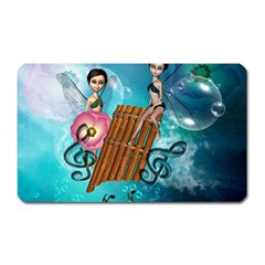 Music, Pan Flute With Fairy Magnet (rectangular) by FantasyWorld7