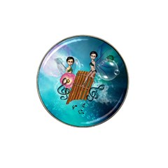 Music, Pan Flute With Fairy Hat Clip Ball Marker by FantasyWorld7