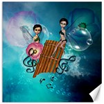 Music, Pan Flute With Fairy Canvas 16  x 16   15.2 x15.41  Canvas - 1