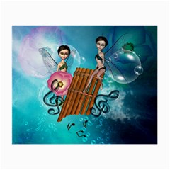 Music, Pan Flute With Fairy Small Glasses Cloth (2-side) by FantasyWorld7