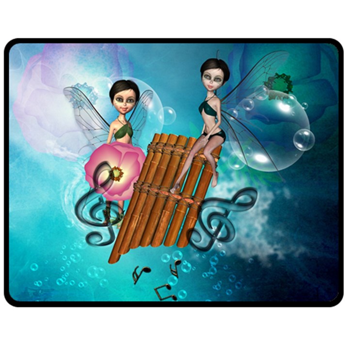 Music, Pan Flute With Fairy Fleece Blanket (Medium) 