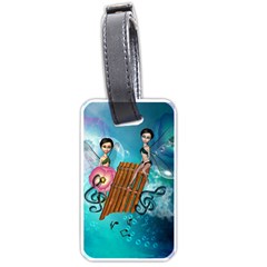 Music, Pan Flute With Fairy Luggage Tags (one Side)  by FantasyWorld7