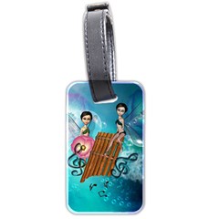 Music, Pan Flute With Fairy Luggage Tags (two Sides) by FantasyWorld7