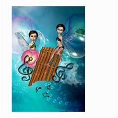 Music, Pan Flute With Fairy Small Garden Flag (two Sides) by FantasyWorld7