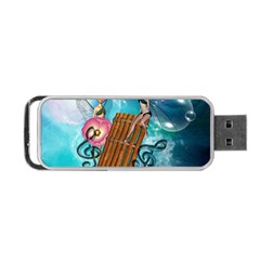 Music, Pan Flute With Fairy Portable Usb Flash (two Sides) by FantasyWorld7