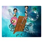 Music, Pan Flute With Fairy Double Sided Flano Blanket (Large)  80 x60  Blanket Front