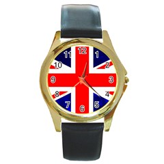 Brit4 Round Gold Metal Watches