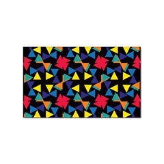 Colorful Triangles And Flowers Pattern Sticker Rectangular (10 Pack) by LalyLauraFLM