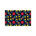 Colorful triangles and flowers pattern Sticker Rectangular (10 pack) Front