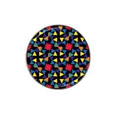 Colorful Triangles And Flowers Pattern Hat Clip Ball Marker by LalyLauraFLM