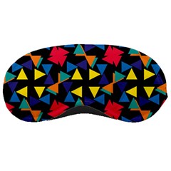 Colorful Triangles And Flowers Pattern Sleeping Mask by LalyLauraFLM