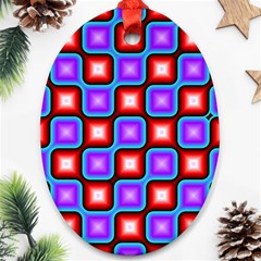 Connected Squares Pattern Ornament (oval) by LalyLauraFLM