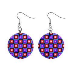 Connected Squares Pattern 1  Button Earrings by LalyLauraFLM