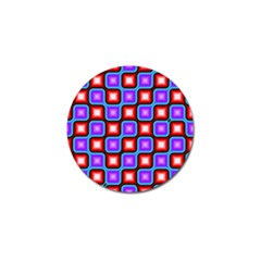 Connected Squares Pattern Golf Ball Marker by LalyLauraFLM