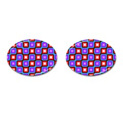 Connected Squares Pattern Cufflinks (oval) by LalyLauraFLM