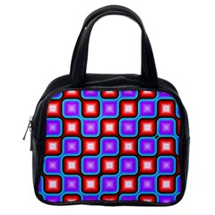 Connected Squares Pattern Classic Handbag (one Side) by LalyLauraFLM