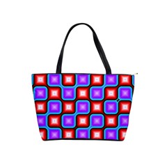 Connected Squares Pattern Classic Shoulder Handbag by LalyLauraFLM