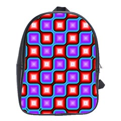 Connected Squares Pattern School Bag (large) by LalyLauraFLM