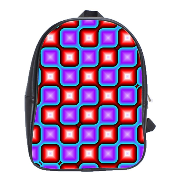 Connected squares pattern School Bag (Large)