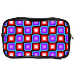 Connected Squares Pattern Toiletries Bag (two Sides) by LalyLauraFLM