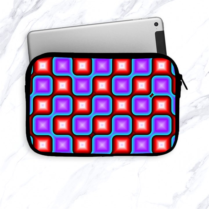 Connected squares pattern Apple iPad Mini Zipper Case