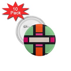 Rectangles Cross 1 75  Button (10 Pack)  by LalyLauraFLM