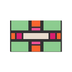 Rectangles Cross Sticker Rectangular (10 Pack) by LalyLauraFLM