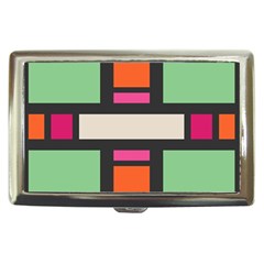 Rectangles Cross Cigarette Money Case by LalyLauraFLM