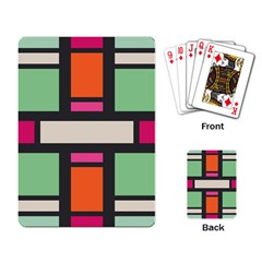 Rectangles Cross Playing Cards Single Design by LalyLauraFLM