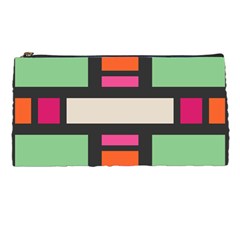 Rectangles Cross Pencil Case by LalyLauraFLM