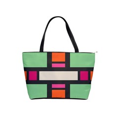 Rectangles Cross Classic Shoulder Handbag by LalyLauraFLM