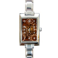 Steampunk In Rusty Metal Rectangle Italian Charm Watches by FantasyWorld7