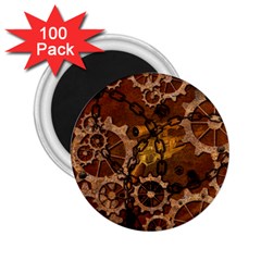 Steampunk In Rusty Metal 2 25  Magnets (100 Pack)  by FantasyWorld7